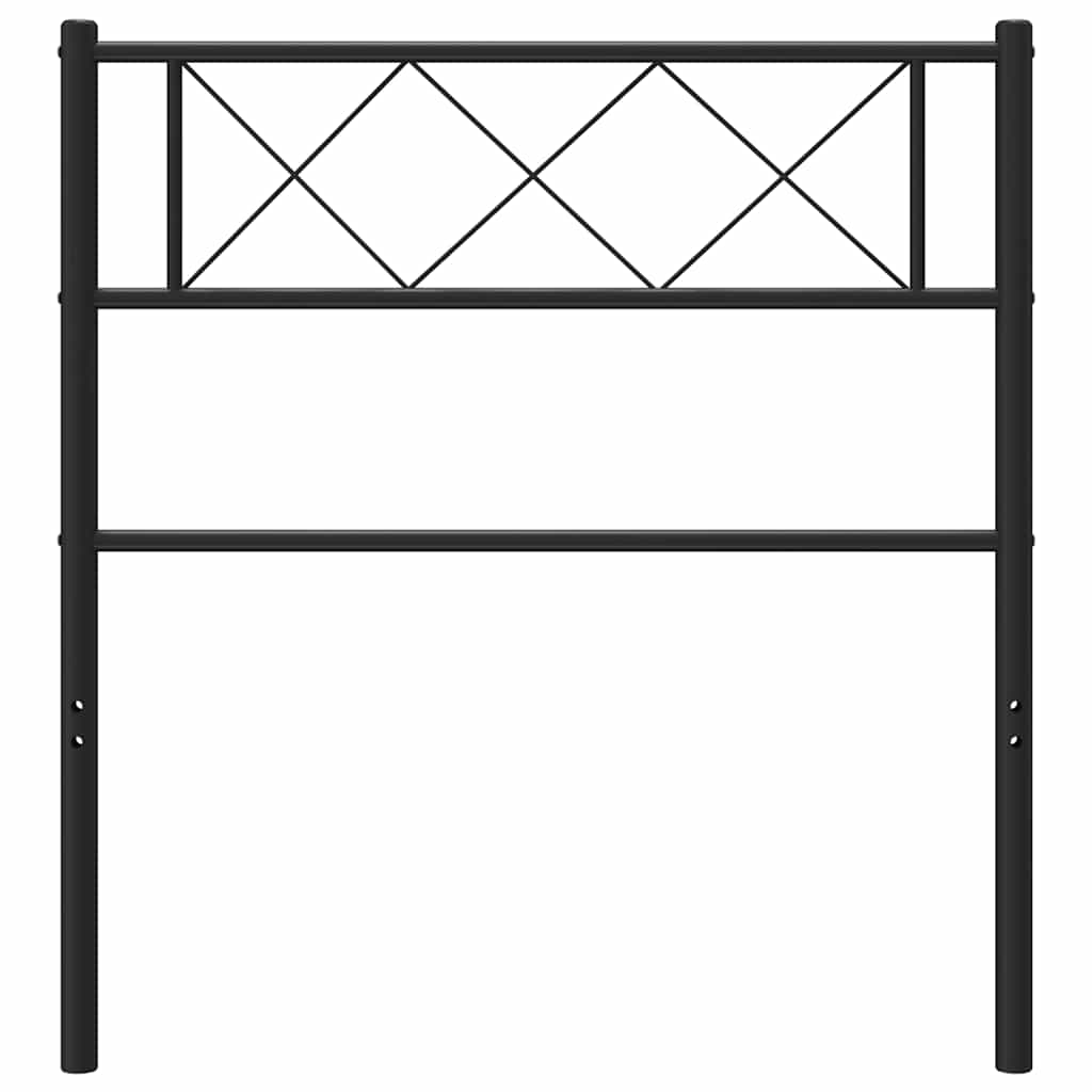 Vidaxl vervangend hoofdbord 90 cm metaal zwart