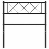 Vidaxl vervangend hoofdbord 90 cm metaal zwart