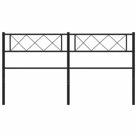 Vidaxl vervangend hoofdbord 120 cm metaal zwart