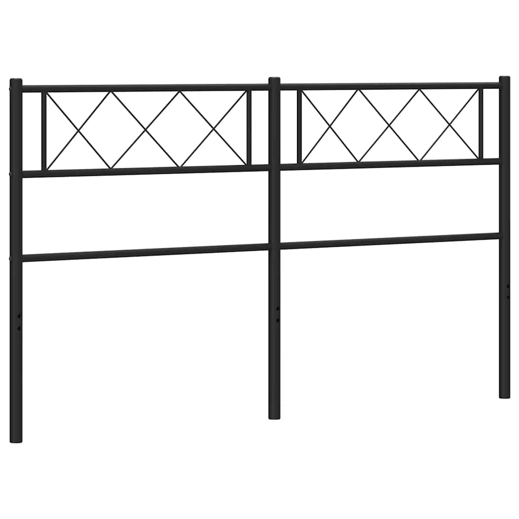 Vidaxl vervangend hoofdbord 150 cm metaal zwart