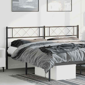 Vidaxl vervangend hoofdbord 193 cm metaal zwart