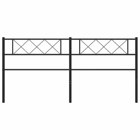 Vidaxl vervangend hoofdbord 200 cm metaal zwart