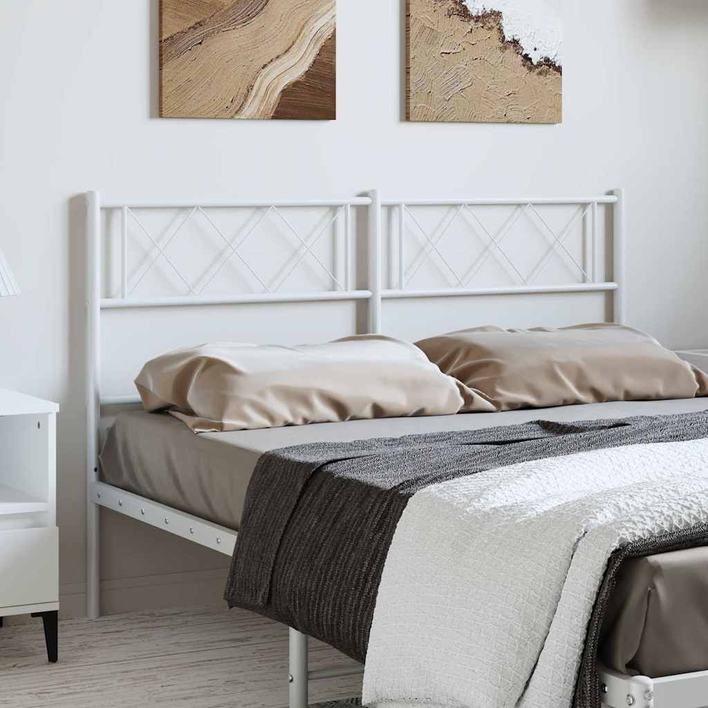 Vidaxl vervangend hoofdbord 150 cm metaal wit