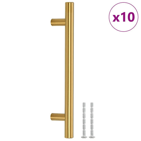 Vidaxl handvatten 10 st hartafstand 128 mm totale lengte 192 mm goud