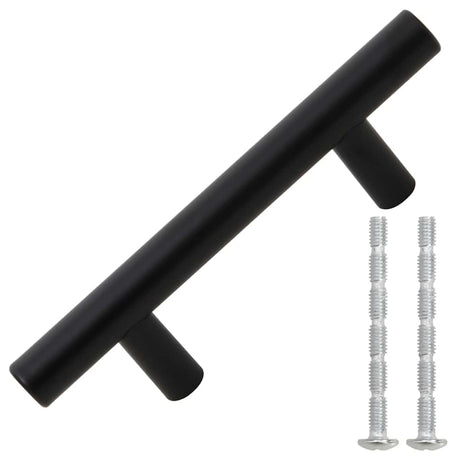 Vidaxl handvatten 10 st 64 mm roestvrij staal zwart