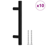 Vidaxl maneja 10 st 96 mm de acero inoxidable negro