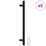 Vidaxl handvatten 5 st 192 mm roestvrij staal zwart