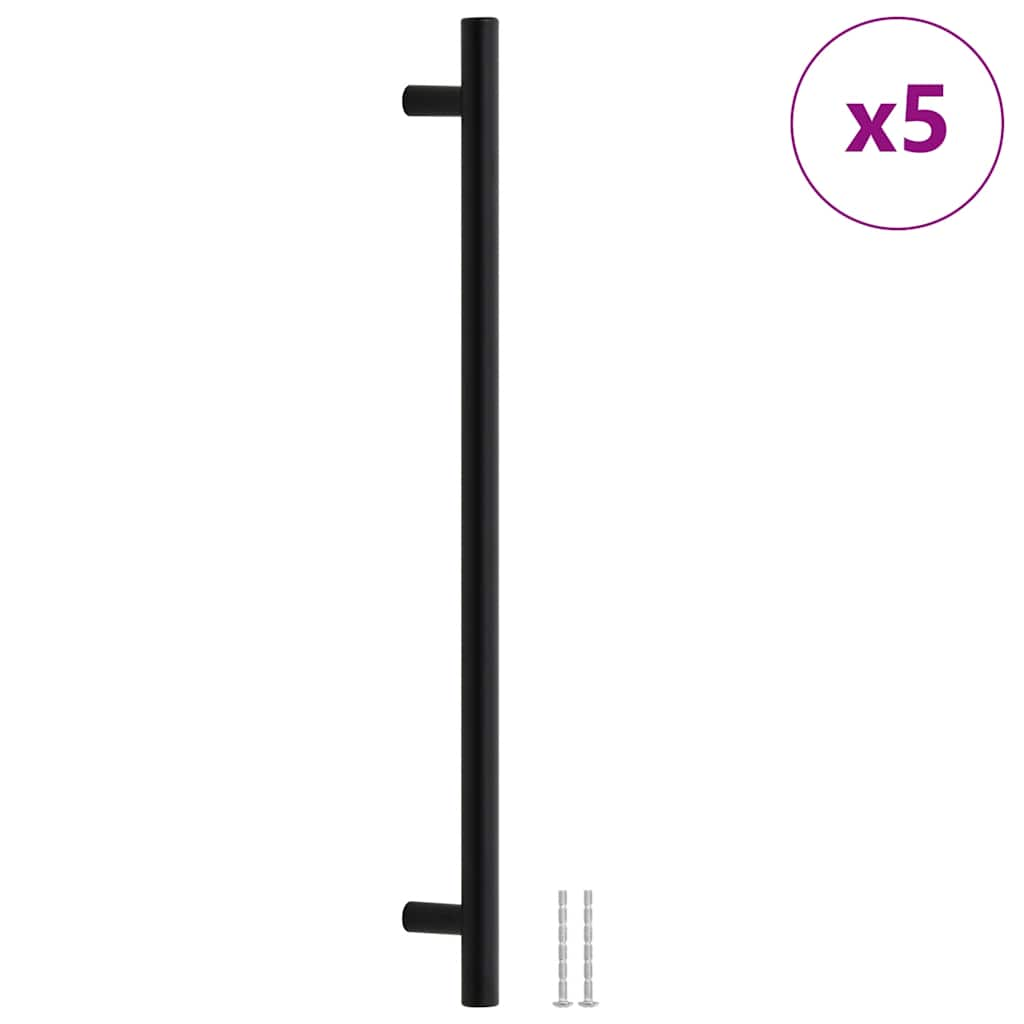 Vidaxl gestisce 5 ST 320 mm in acciaio inossidabile nero