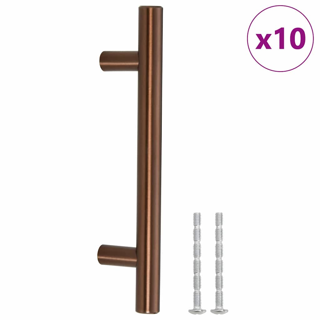 Vidaxl håndterer 10 st 96 mm rustfrit stål bronze farvet