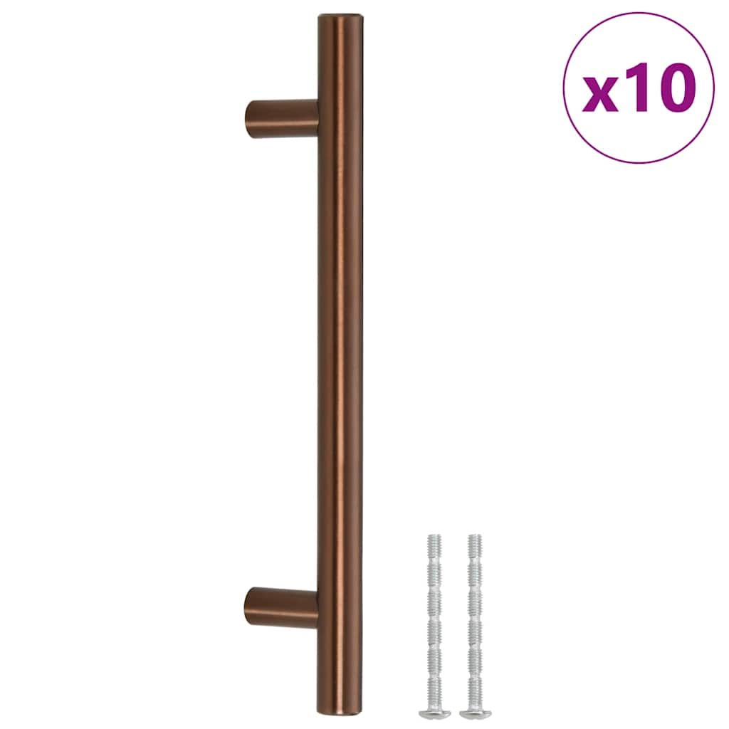 Vidaxl håndterer 10 st 128 mm rustfrit stål bronze farvet