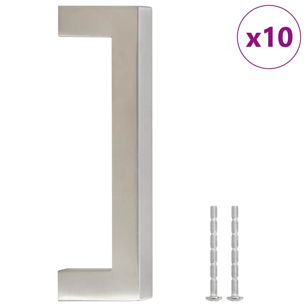 Vidaxl handles 10 st 96 mm stainless steel silver colored