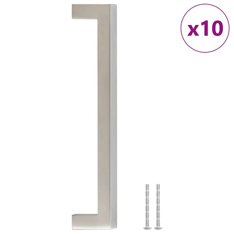 Vidaxl handvatten 10 st 160 mm roestvrij staal zilverkleurig