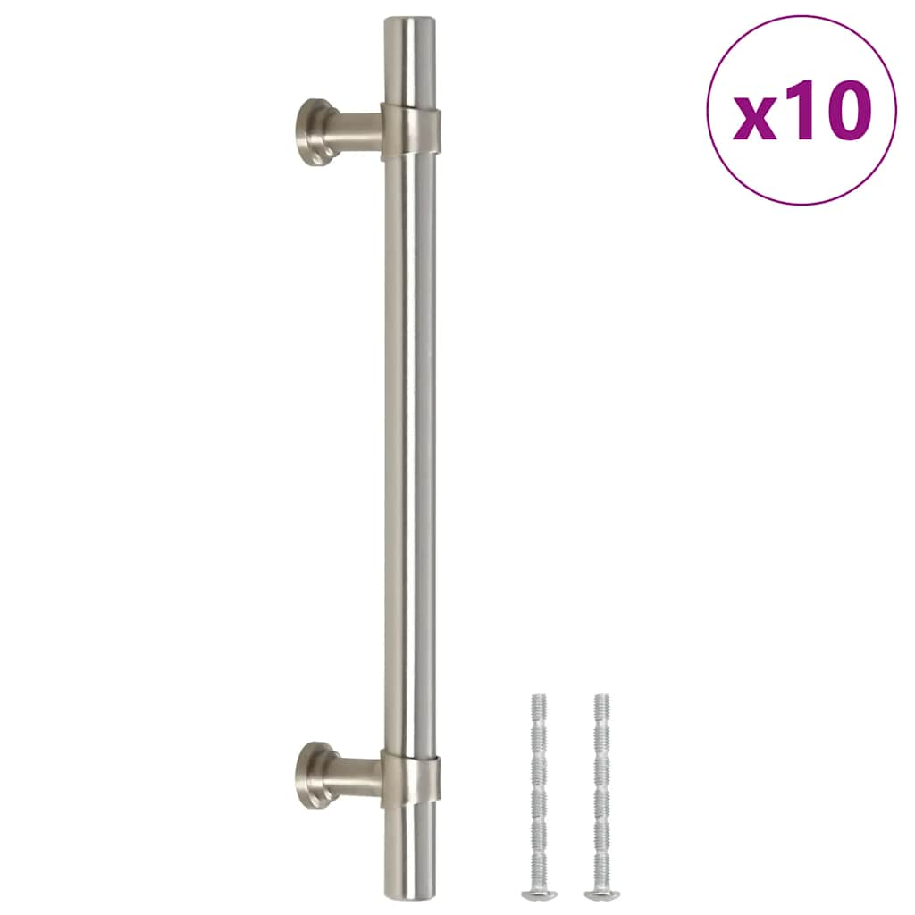 Vidaxl handles 10 st 128 mm stainless steel silver colored