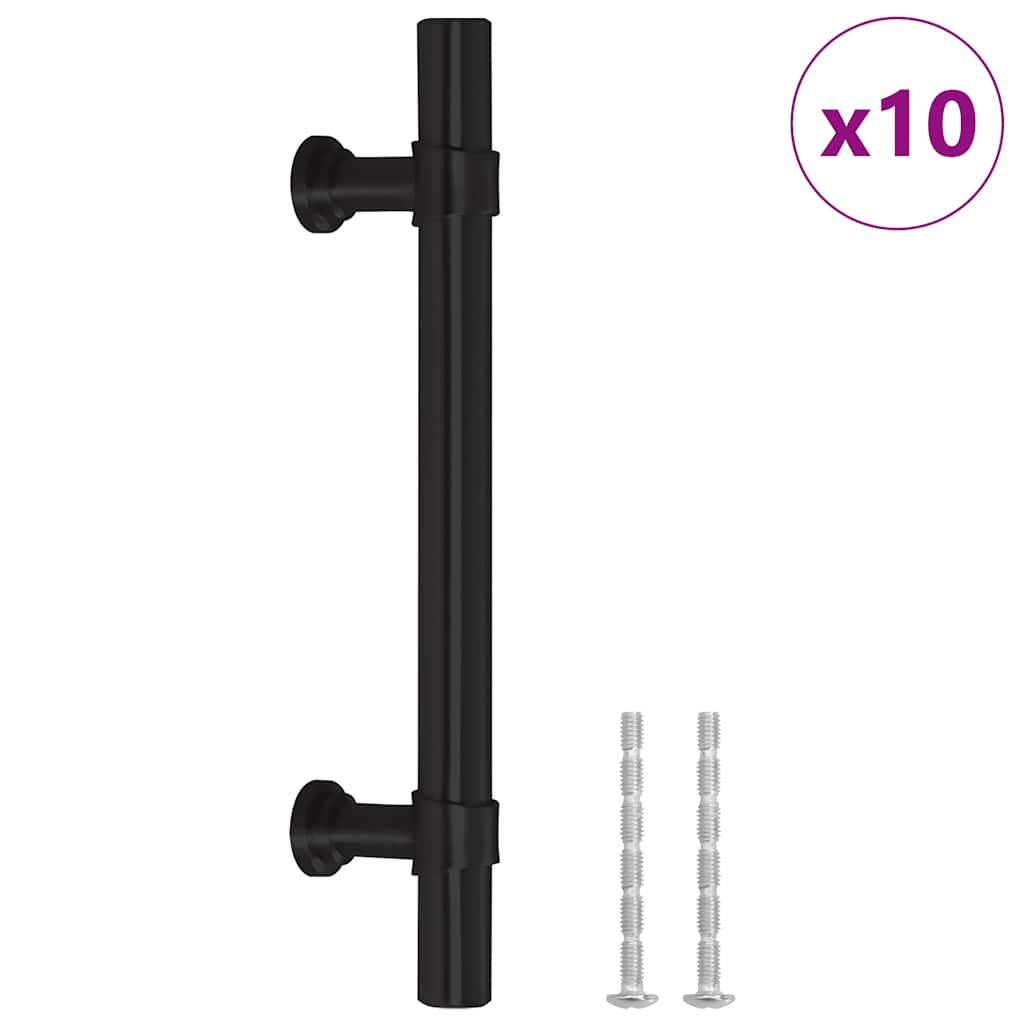 Vidaxl gère 10 st 96 mm en acier inoxydable noir