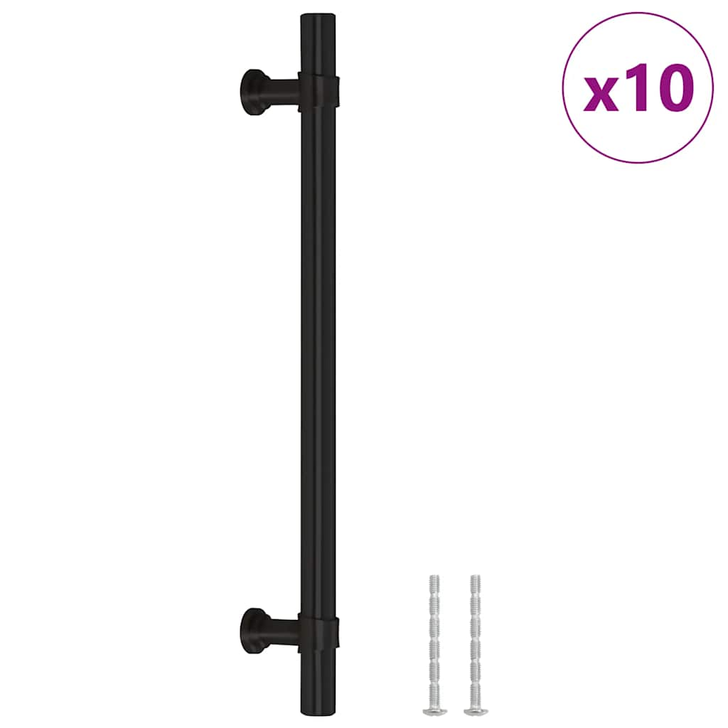 Vidaxl gère 10 st 160 mm en acier inoxydable noir