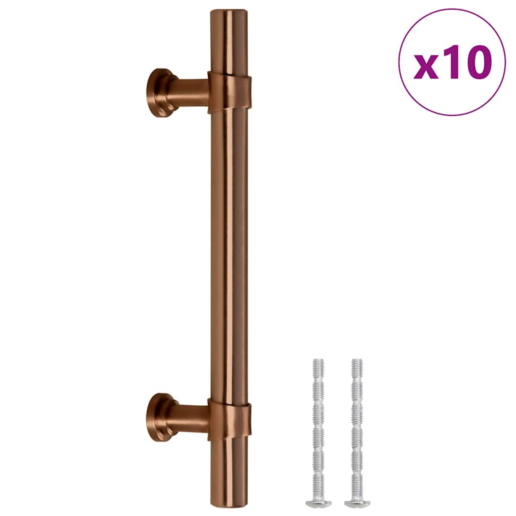 Vidaxl håndterer 10 st 96 mm rustfrit stål bronze farvet