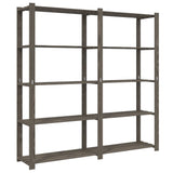 Vidaxl Storage Rack 5-lags 170x38x170 cm Solid furugrå