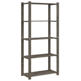 Vidaxl Storage Rack a 5 strati 80x38x170 cm Grigio in pino solido