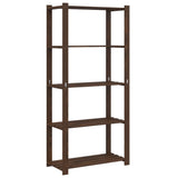 Vidaxl Storage Rack a 5 strati 80x38x170 cm Pinna solido marrone