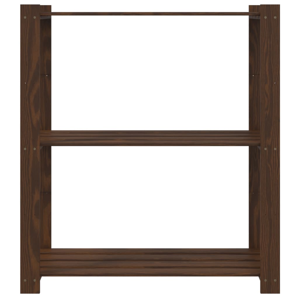 Vidaxl storage rack 3-layer 80x38x90 cm Solid pine pine brown