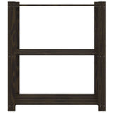 Vidaxl opbergrek 3-laags 80x38x90 cm massief grenenhout zwart