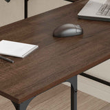 Vidaxl bureau 139x139x75 cm bewerkt hout bruin eikenkleur