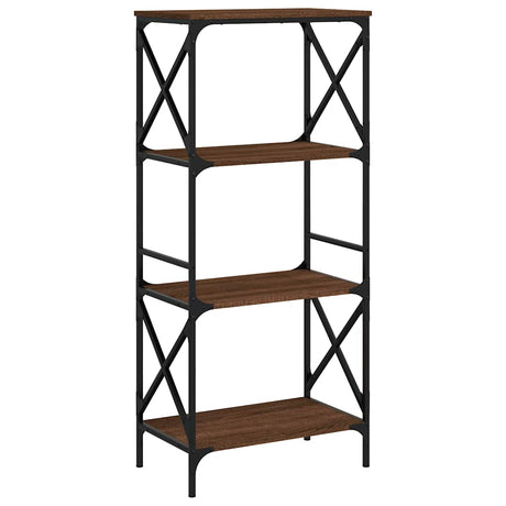 Vidaxl boekenkast 4-laags 59x35x132 cm bewerkt hout bruin eikenkleur