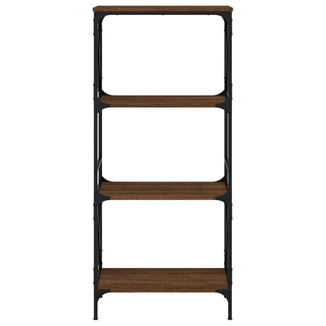 Vidaxl boekenkast 4-laags 59x35x132 cm bewerkt hout bruin eikenkleur