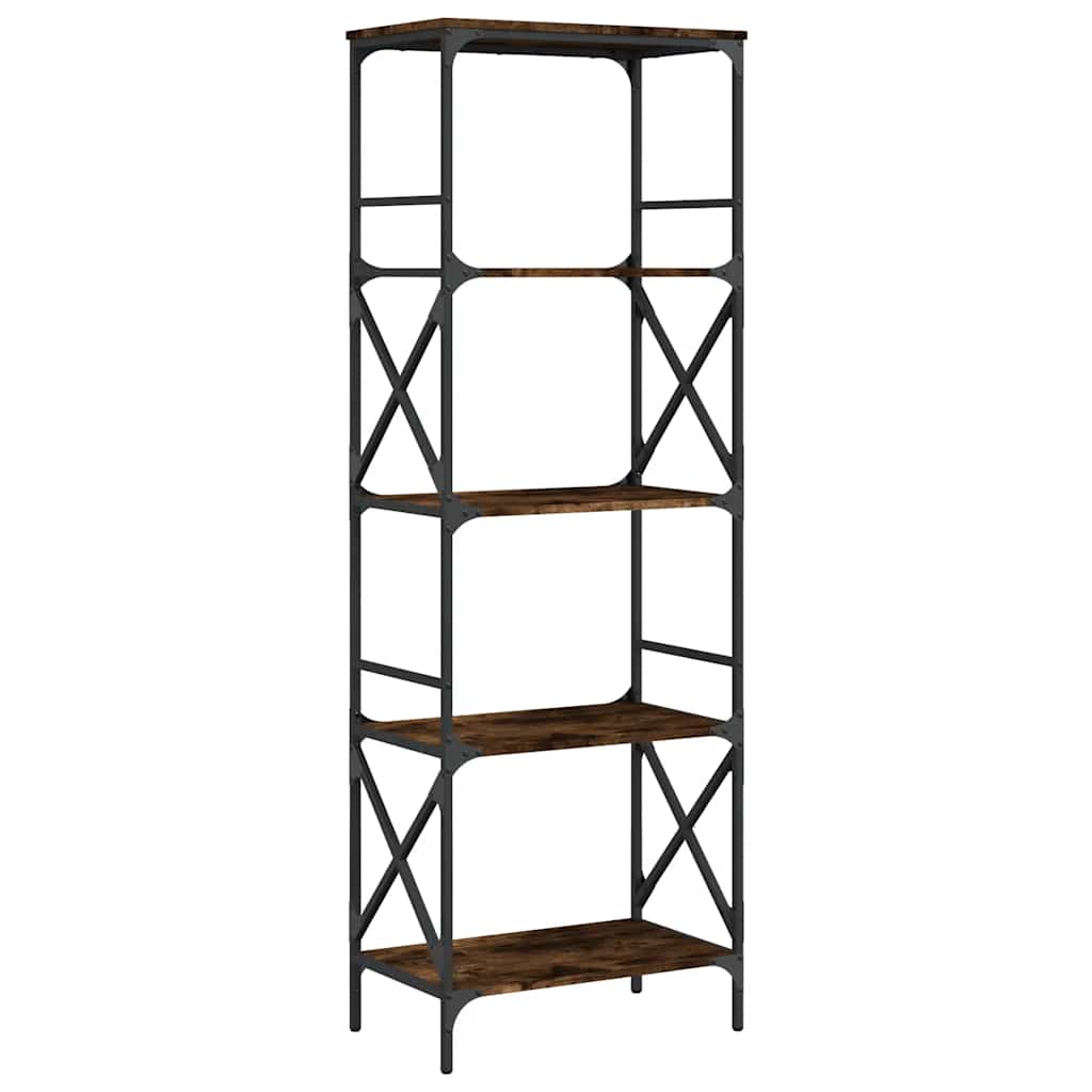 Vidaxl boekenkast 5-laags 59x35x171 cm bewerkt hout gerookt eikenkleur