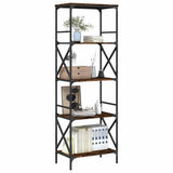 Vidaxl boekenkast 5-laags 59x35x171 cm bewerkt hout gerookt eikenkleur