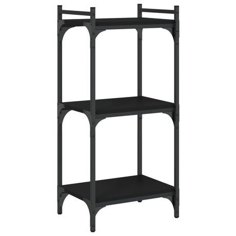 Vidaxl boekenkast 3-laags 40x30x86 cm bewerkt hout zwart