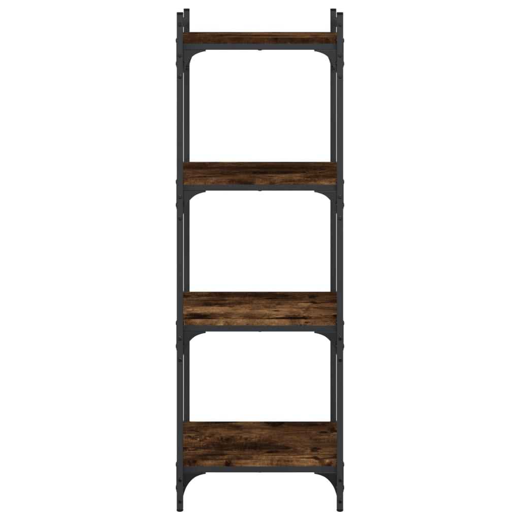 Vidaxl boekenkast 4-laags 40x30x120 cm bewerkt hout gerookt eikenkleur