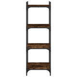Vidaxl boekenkast 4-laags 40x30x120 cm bewerkt hout gerookt eikenkleur