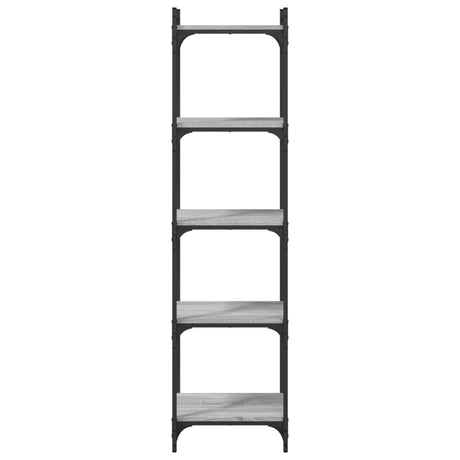 Vidaxl boekenkast 5-laags 40x30x154 cm bewerkt hout grijs sonoma eiken