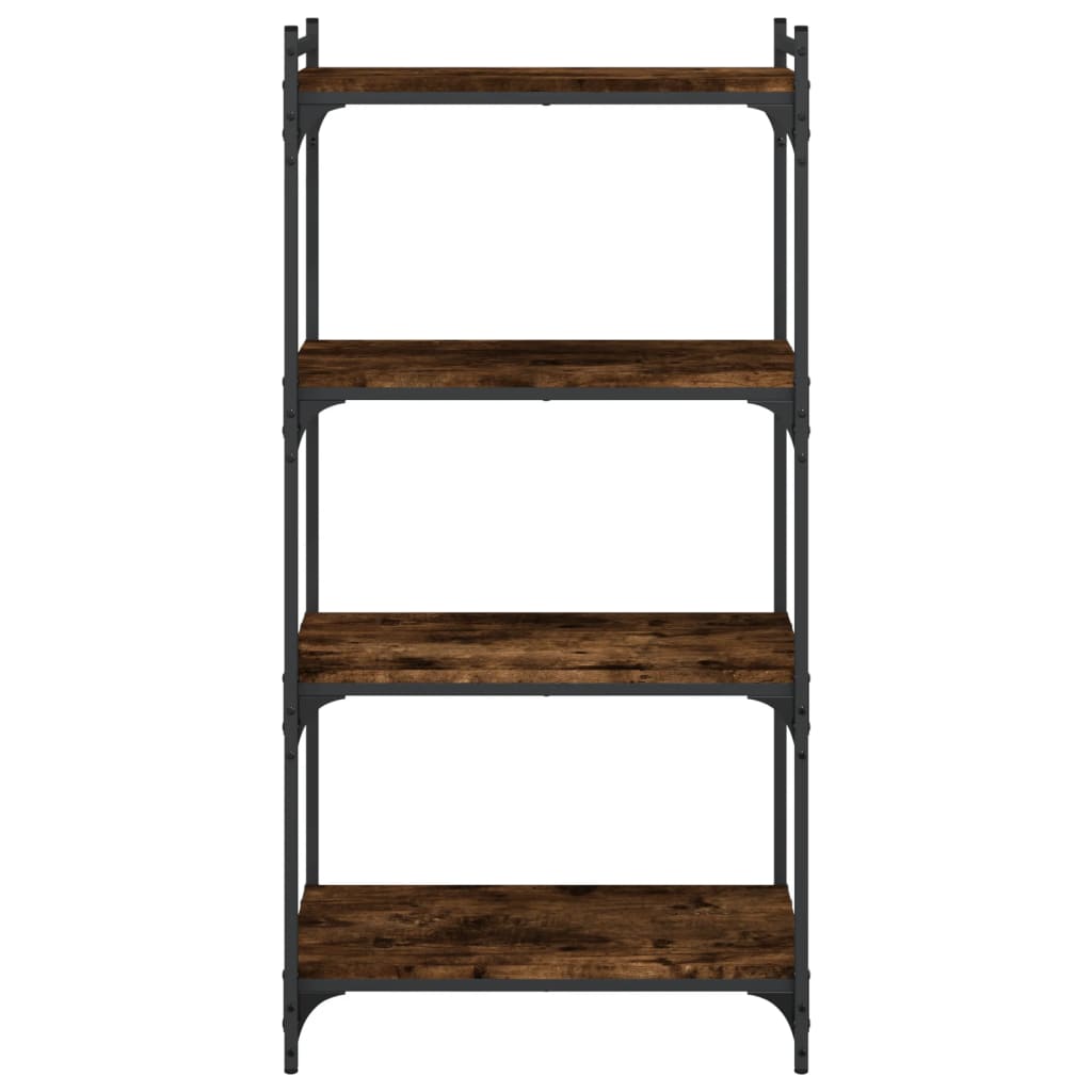 Vidaxl boekenkast 4-laags 60x30x120 cm bewerkt hout gerookt eikenkleur