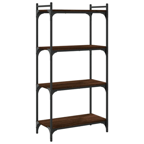 Vidaxl boekenkast 4-laags 60x30x120 cm bewerkt hout bruin eikenkleur