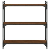 Vidaxl boekenkast 3-laags 80x30x86 cm bewerkt hout bruin eikenkleur