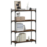 Vidaxl boekenkast 4-laags 80x30x120 cm bewerkt hout gerookt eikenkleur