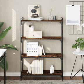 Vidaxl boekenkast 4-laags 80x30x120 cm bewerkt hout gerookt eikenkleur