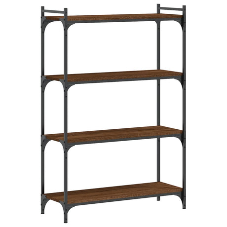 Vidaxl boekenkast 4-laags 80x30x120 cm bewerkt hout bruin eikenkleur