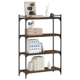 Vidaxl boekenkast 4-laags 80x30x120 cm bewerkt hout bruin eikenkleur