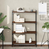 Vidaxl boekenkast 4-laags 80x30x120 cm bewerkt hout bruin eikenkleur