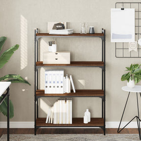 Vidaxl boekenkast 4-laags 80x30x120 cm bewerkt hout bruin eikenkleur