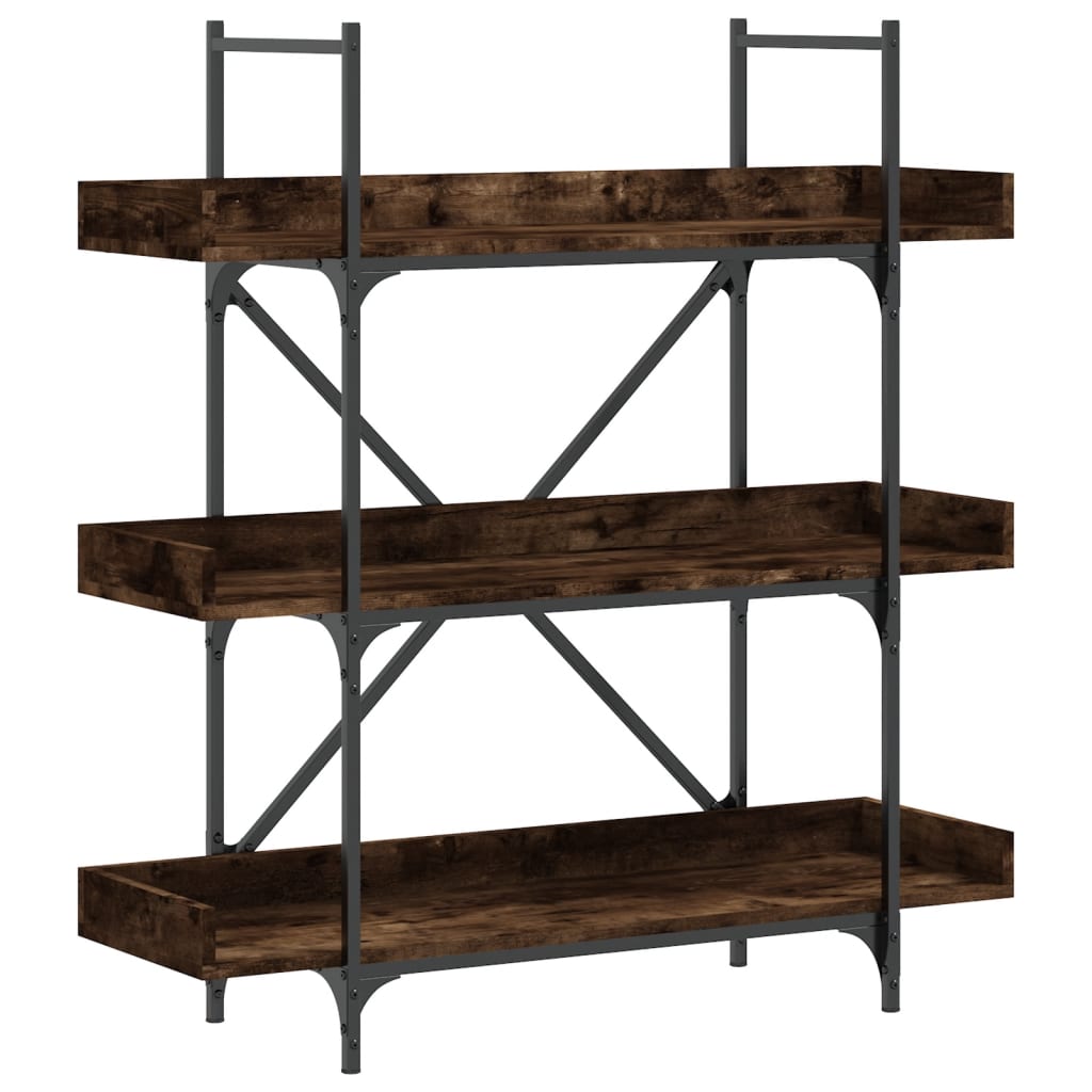 Vidaxl boekenkast 3-laags 100x33x108,5 cm bewerkt hout gerookt eiken