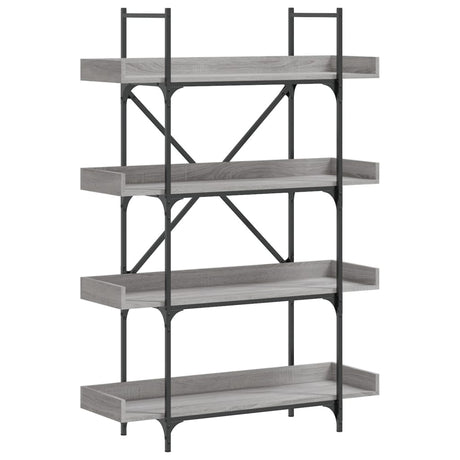 Vidaxl boekenkast 4-laags 100x33x145,5 cm bewerkt hout grijs sonoma