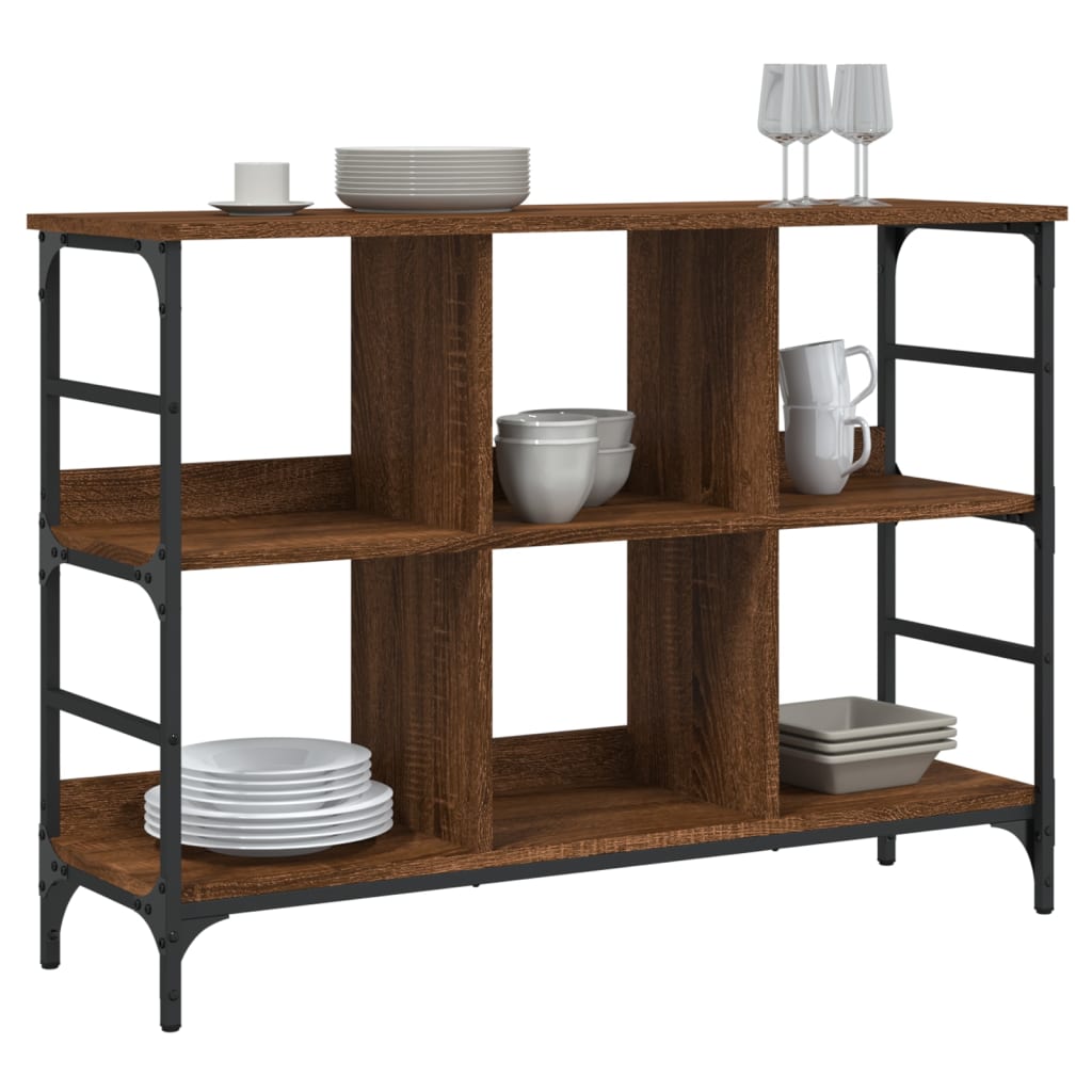 Vidaxl dressoir 102x32x73,5 cm bewerkt hout bruin eikenkleur