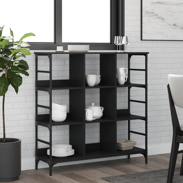 Vidaxl dressoir 102x32x103,5 cm bewerkt hout zwart