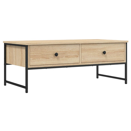 Vidaxl salontafel 101x49x39,5 cm bewerkt hout sonoma eikenkleurig