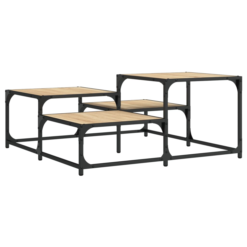 Vidaxl salontafel 87,5x87,5x40 cm bewerkt hout sonoma eikenkleurig