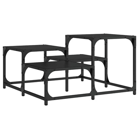 Vidaxl salontafel 68x68x40 cm bewerkt hout zwart